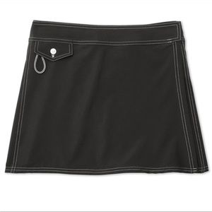 NWT Birdwell Beach Britches SurfStretch Wrap Skirt - Black - Size Large
